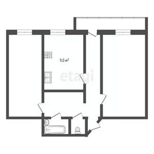 2-к квартира, вторичка, 58м2, 4/11 этаж