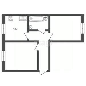 2-к квартира, вторичка, 48м2, 4/5 этаж