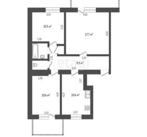3-к квартира, вторичка, 64м2, 8/9 этаж