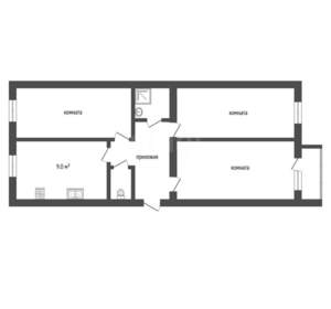 3-к квартира, вторичка, 63м2, 3/3 этаж