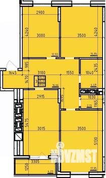 3-к квартира, строящийся дом, 90м2, 5/14 этаж