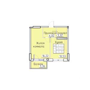 1-к квартира, вторичка, 35м2, 7/8 этаж