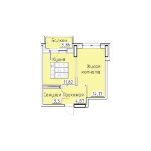 1-к квартира, вторичка, 35м2, 5/8 этаж