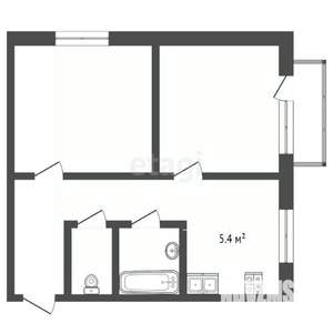 2-к квартира, вторичка, 40м2, 3/5 этаж