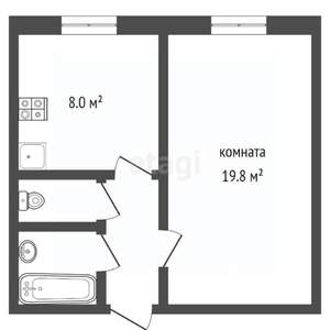 1-к квартира, вторичка, 36м2, 3/9 этаж