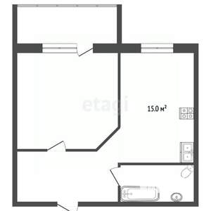 1-к квартира, вторичка, 38м2, 4/9 этаж