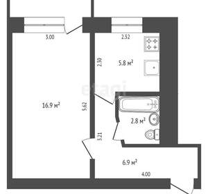 1-к квартира, вторичка, 32м2, 4/5 этаж
