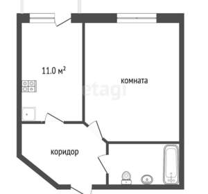1-к квартира, вторичка, 31м2, 5/5 этаж