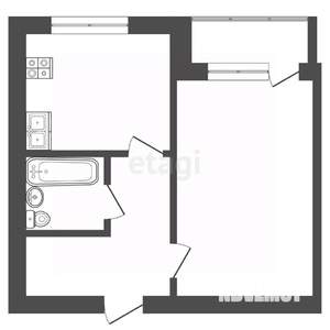 1-к квартира, вторичка, 29м2, 5/5 этаж