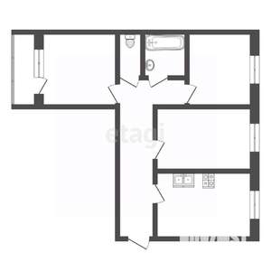 3-к квартира, вторичка, 53м2, 7/9 этаж