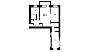 3-к квартира, вторичка, 54м2, 4/5 этаж