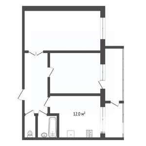 2-к квартира, вторичка, 56м2, 5/6 этаж