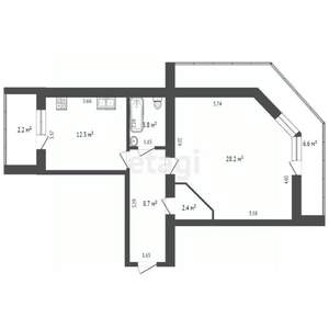 1-к квартира, вторичка, 30м2, 8/8 этаж