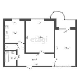 2-к квартира, вторичка, 116м2, 3/9 этаж