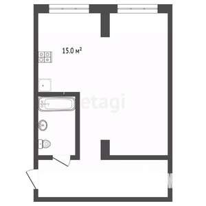 1-к квартира, вторичка, 47м2, 3/16 этаж