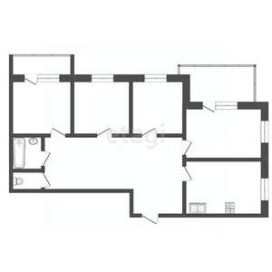 3-к квартира, вторичка, 86м2, 5/6 этаж