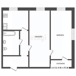 2-к квартира, вторичка, 45м2, 1/5 этаж