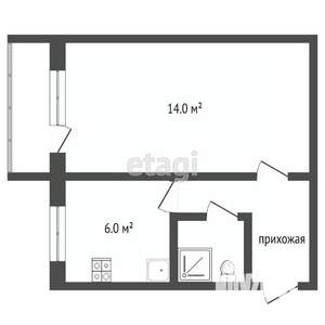 1-к квартира, вторичка, 30м2, 4/5 этаж