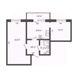 1-к квартира, вторичка, 33м2, 2/10 этаж