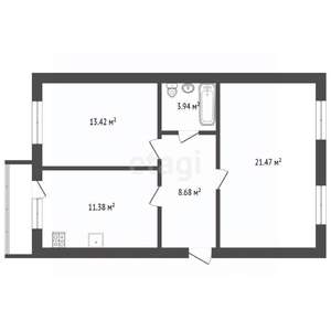 2-к квартира, вторичка, 63м2, 2/11 этаж