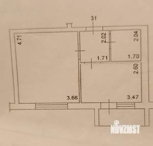 1-к квартира, вторичка, 35м2, 2/3 этаж