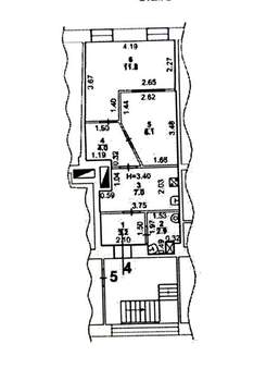2-к квартира, вторичка, 37м2, 2/2 этаж