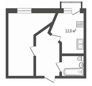 1-к квартира, вторичка, 45м2, 8/10 этаж
