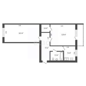 2-к квартира, вторичка, 47м2, 4/5 этаж