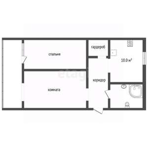 2-к квартира, вторичка, 62м2, 3/3 этаж