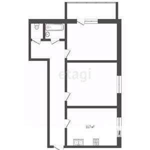 2-к квартира, вторичка, 51м2, 9/9 этаж