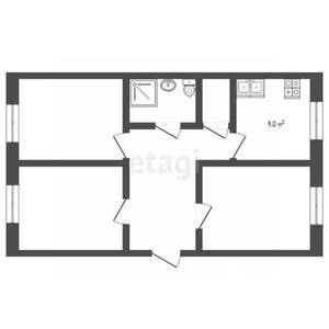 3-к квартира, вторичка, 71м2, 1/3 этаж