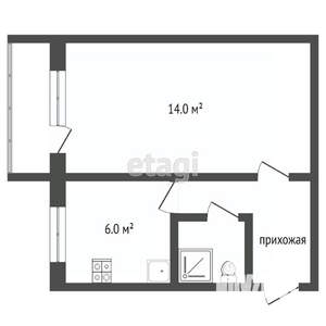 1-к квартира, вторичка, 30м2, 4/5 этаж