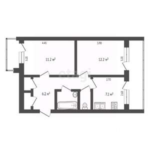 2-к квартира, вторичка, 47м2, 11/14 этаж