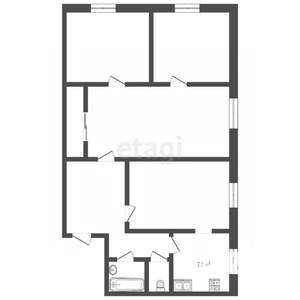 3-к квартира, вторичка, 61м2, 2/5 этаж