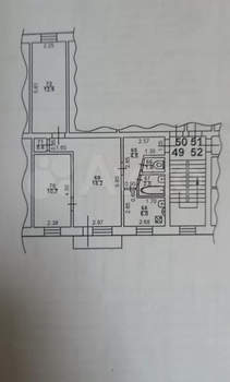 3-к квартира, вторичка, 55м2, 2/5 этаж