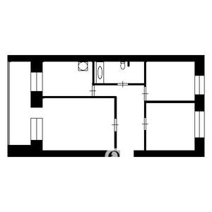 3-к квартира, вторичка, 60м2, 2/5 этаж