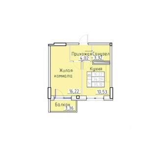 1-к квартира, вторичка, 35м2, 2/8 этаж