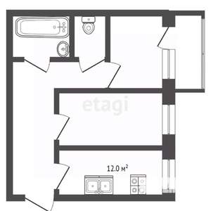 2-к квартира, вторичка, 51м2, 5/9 этаж