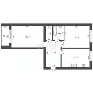 2-к квартира, вторичка, 71м2, 5/9 этаж