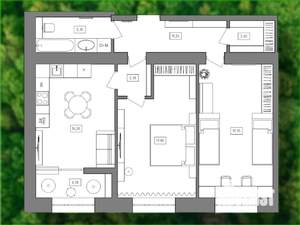 2-к квартира, строящийся дом, 75м2, 7/17 этаж