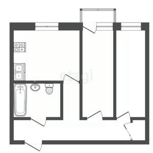 2-к квартира, вторичка, 42м2, 5/5 этаж