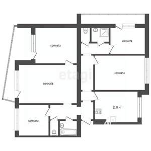 5-к квартира, вторичка, 125м2, 4/9 этаж