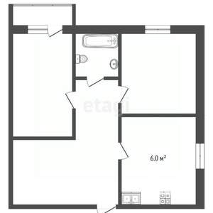 2-к квартира, вторичка, 46м2, 2/5 этаж