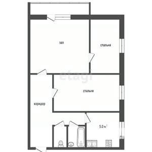 3-к квартира, вторичка, 52м2, 4/5 этаж