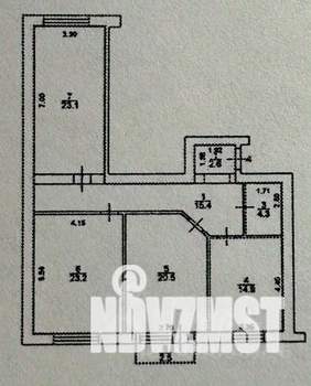 3-к квартира, вторичка, 104м2, 2/5 этаж