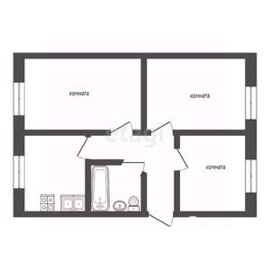 3-к квартира, вторичка, 90м2, 5/5 этаж