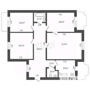 4-к квартира, вторичка, 145м2, 3/4 этаж