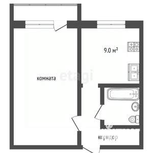 1-к квартира, вторичка, 38м2, 8/10 этаж