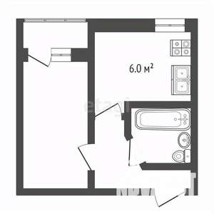 1-к квартира, вторичка, 32м2, 4/5 этаж