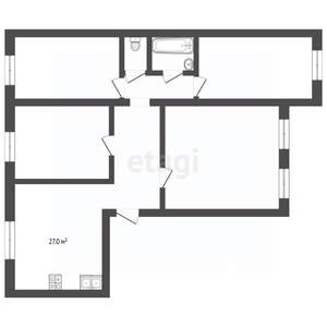 4-к квартира, вторичка, 128м2, 1/3 этаж